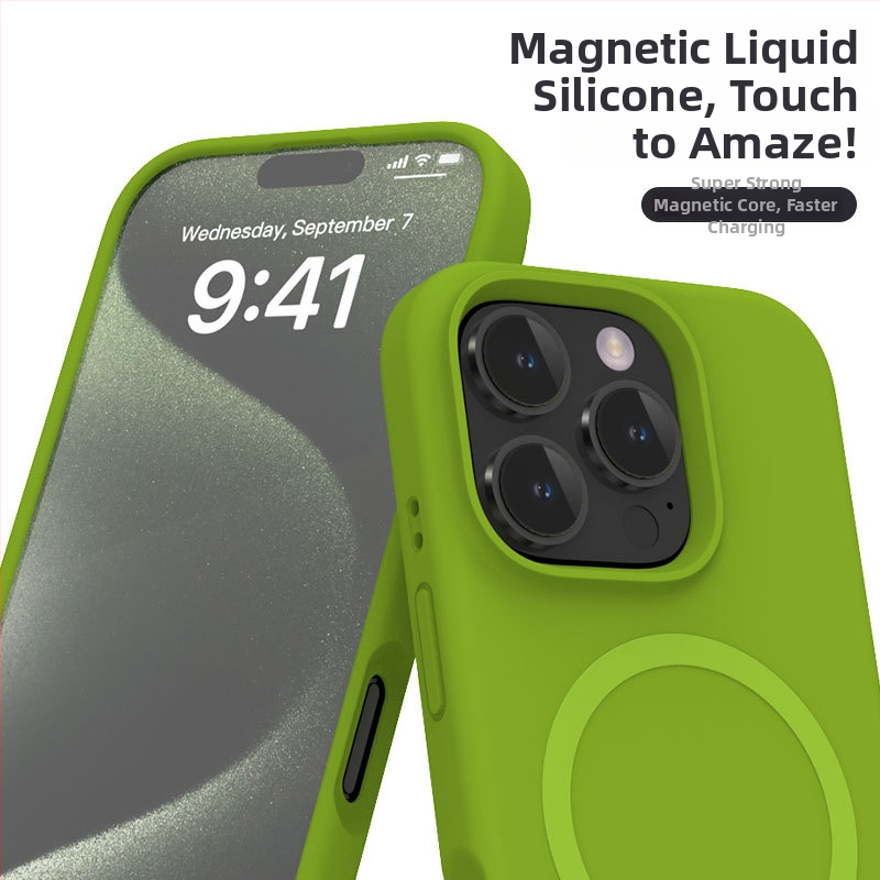 Futrola za iPhone 16 Pro Max s tekućim silikonom za zaštitu objektiva i snažnim magnetskim prihvatom