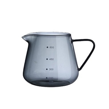 Pour-over kávéfőző boroszilikát üvegből, háromszög alakú fogantyúval