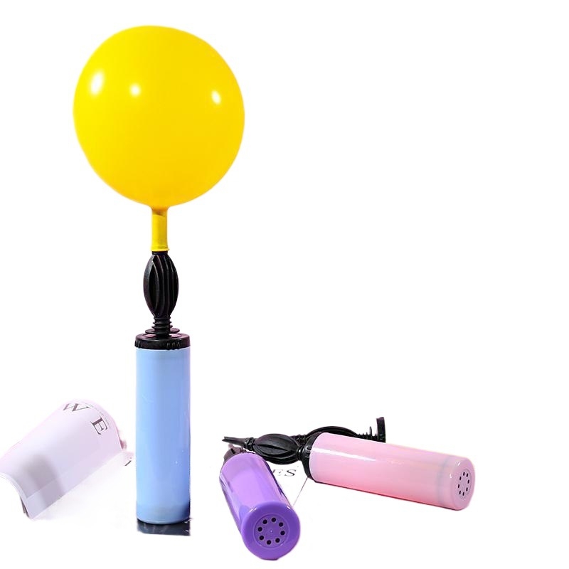 Pompa manuală din latex pentru baloane, culoare macaron, aparat portabil pentru umflarea balonelor și a inelelor de înot