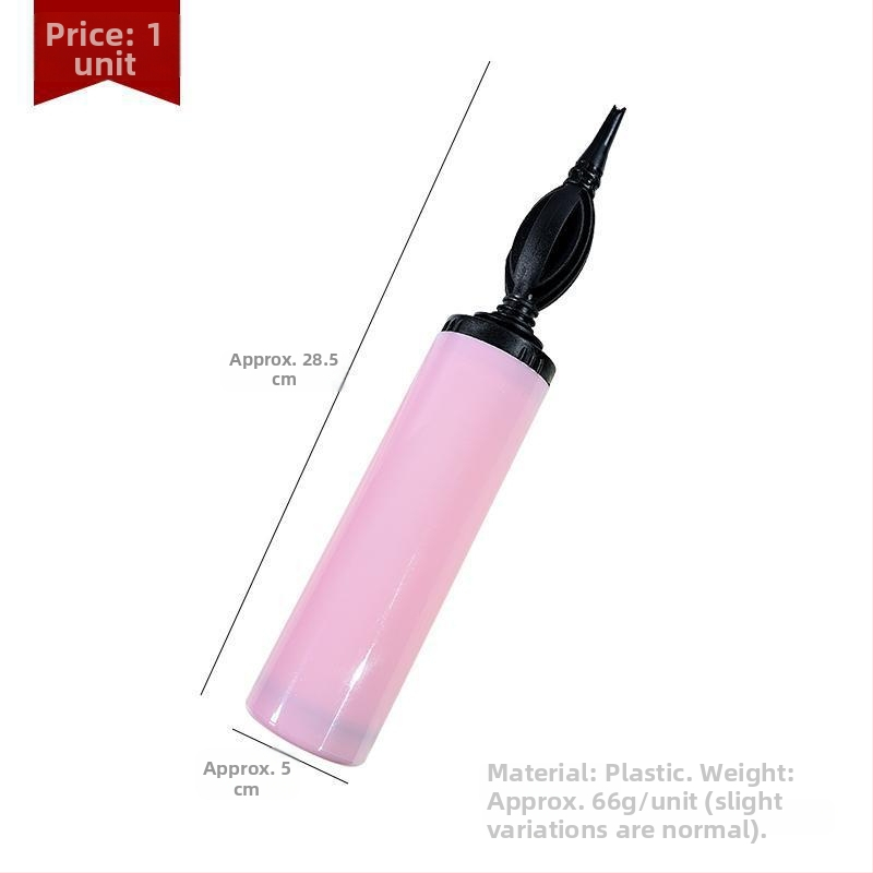 Pompa manuală din latex pentru baloane, culoare macaron, aparat portabil pentru umflarea balonelor și a inelelor de înot