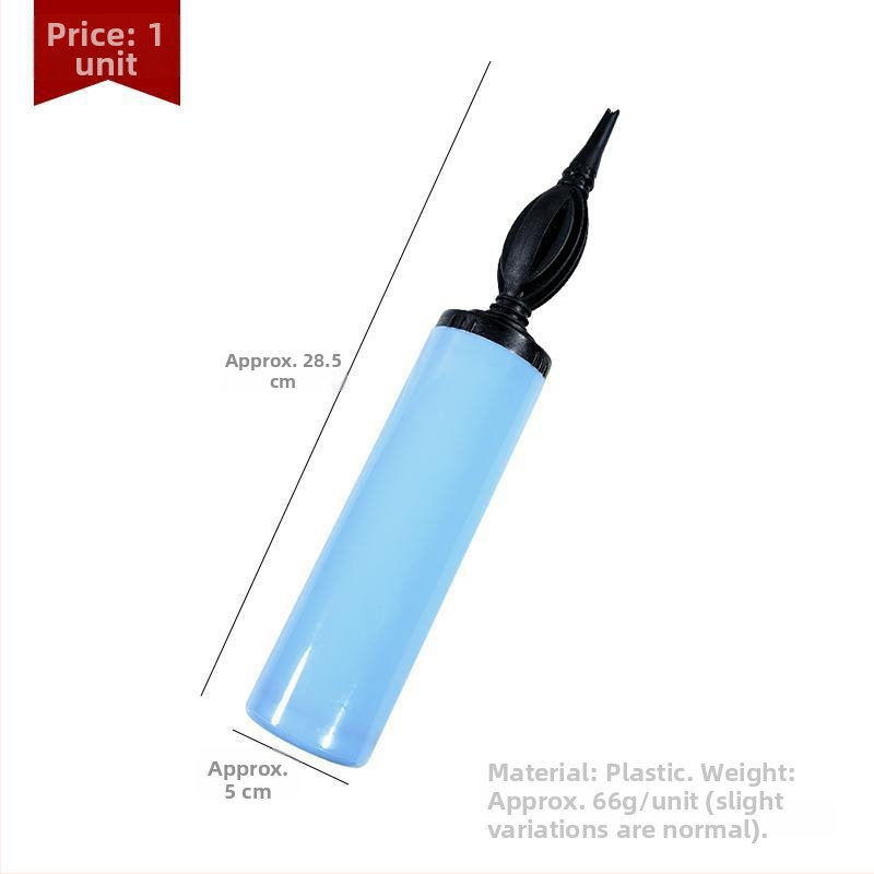 Pompa manuală din latex pentru baloane, culoare macaron, aparat portabil pentru umflarea balonelor și a inelelor de înot