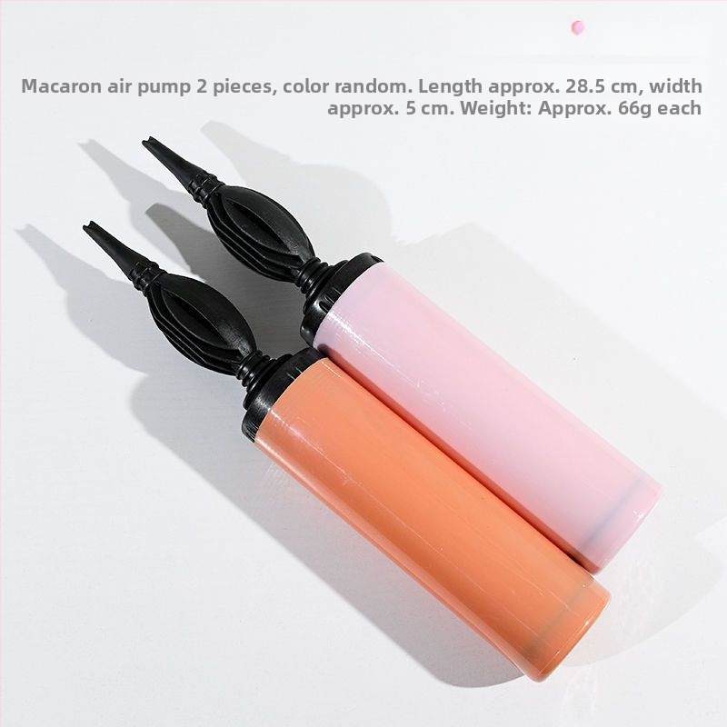 Pompa manuală din latex pentru baloane, culoare macaron, aparat portabil pentru umflarea balonelor și a inelelor de înot