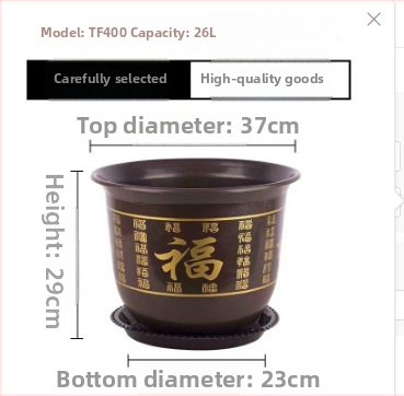 Ghiveci mare din rășină, cu aspect ceramic, pentru pomi fructiferi și plante verzi
