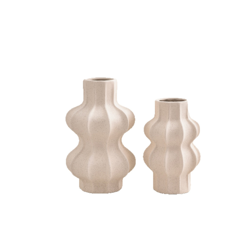 Vază ceramică în formă de val pentru living – decor modern minimalist, centru de masă