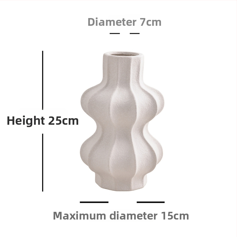 Vază ceramică în formă de val pentru living – decor modern minimalist, centru de masă