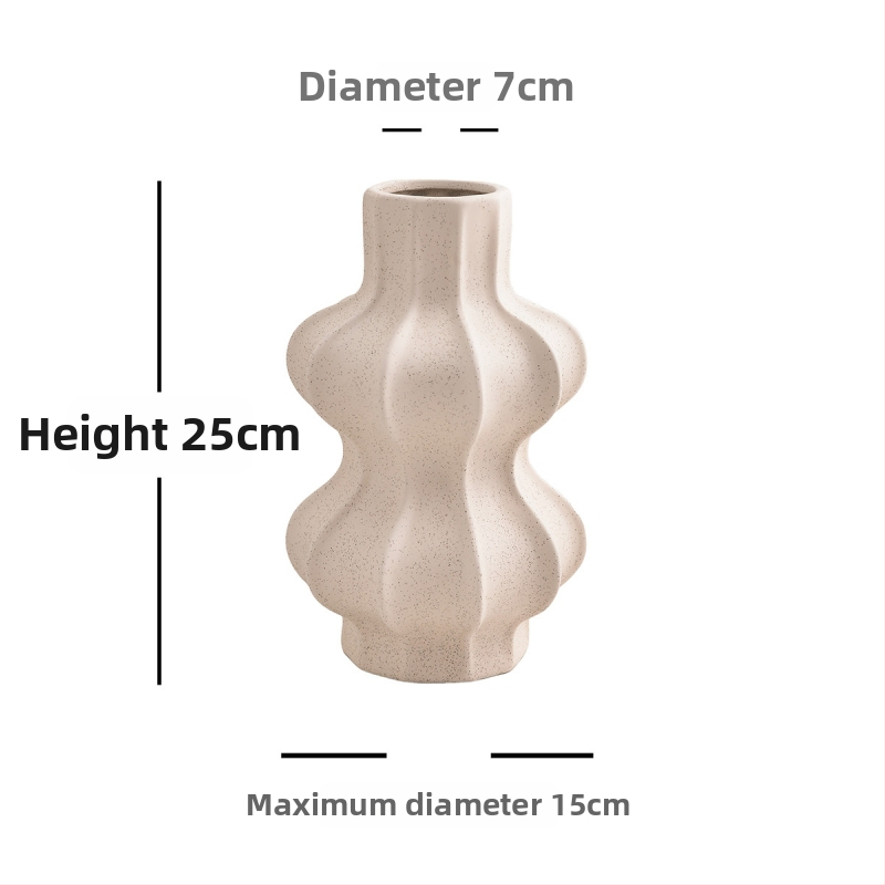 Vază ceramică în formă de val pentru living – decor modern minimalist, centru de masă