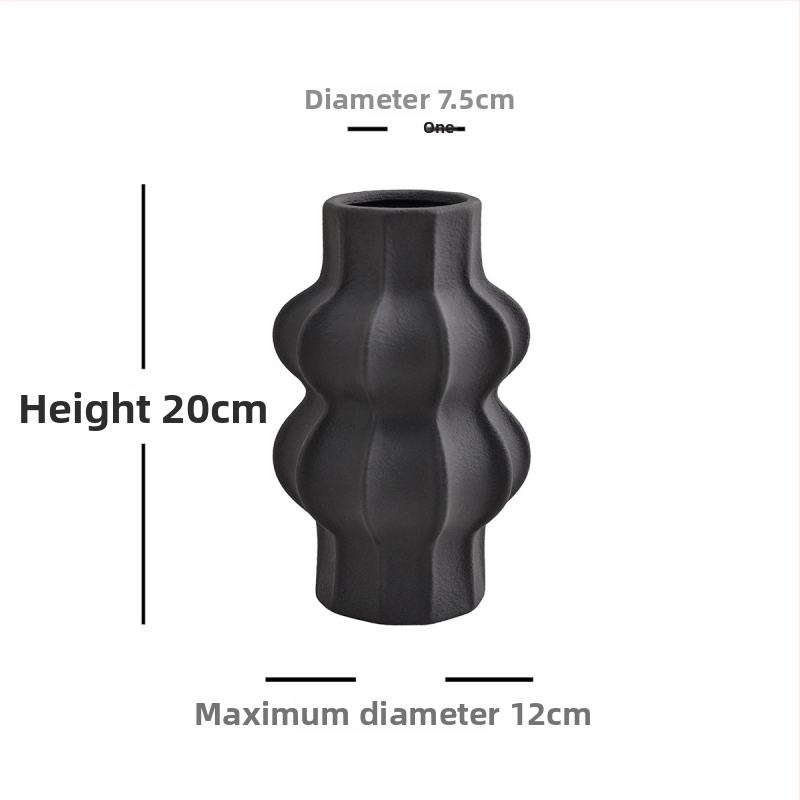 Vază ceramică în formă de val pentru living – decor modern minimalist, centru de masă