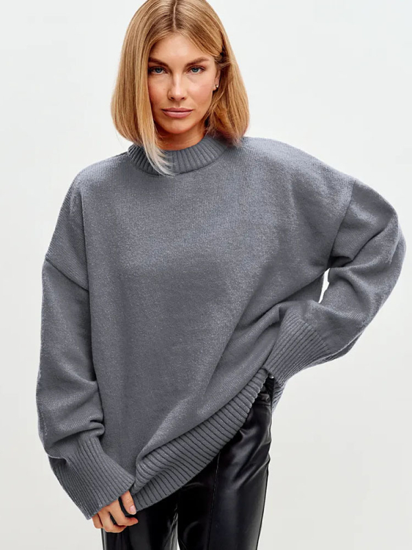 Női oversized kötött kapucnis pulóver