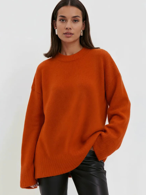 Női oversized kötött kapucnis pulóver