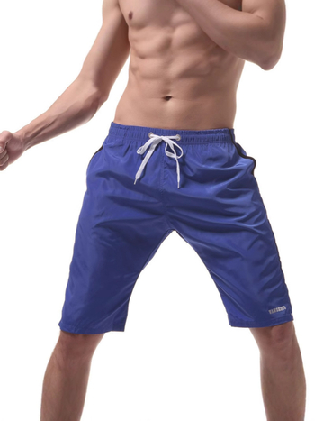 Pánske letné plážové šortky, voľný strih, veľká veľkosť, polyester, vrecká, rovný lem, UV ochrana, leto 2025