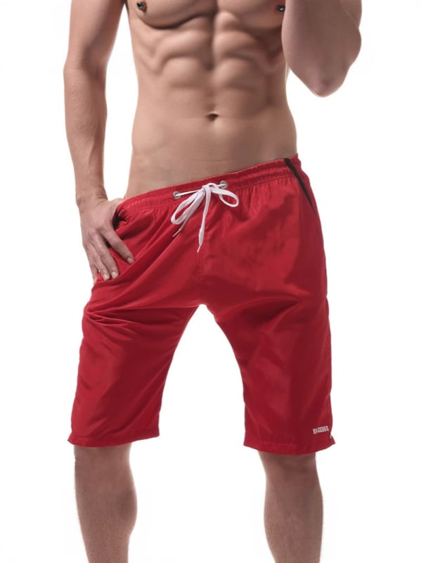 Pánske letné plážové šortky, voľný strih, veľká veľkosť, polyester, vrecká, rovný lem, UV ochrana, leto 2025