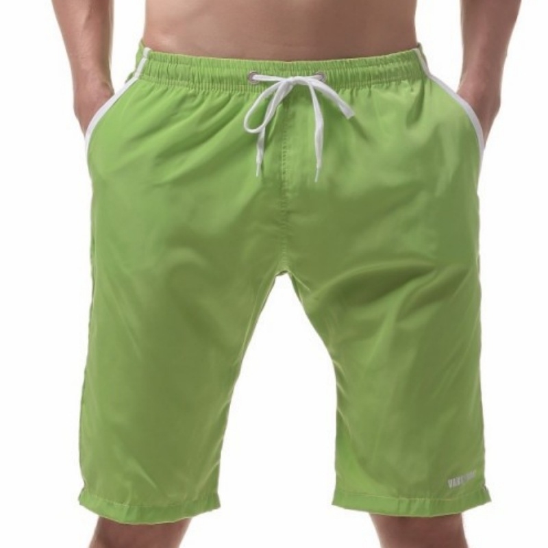 Pánske letné plážové šortky, voľný strih, veľká veľkosť, polyester, vrecká, rovný lem, UV ochrana, leto 2025
