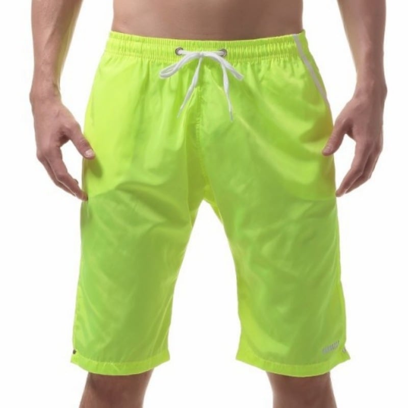 Pánske letné plážové šortky, voľný strih, veľká veľkosť, polyester, vrecká, rovný lem, UV ochrana, leto 2025