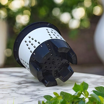 Ghiveci plastic pentru plante Blueberry, mare, rotund, aerisit, cu orificii laterale de drenaj și control al rădăcinilor, 30L/25L