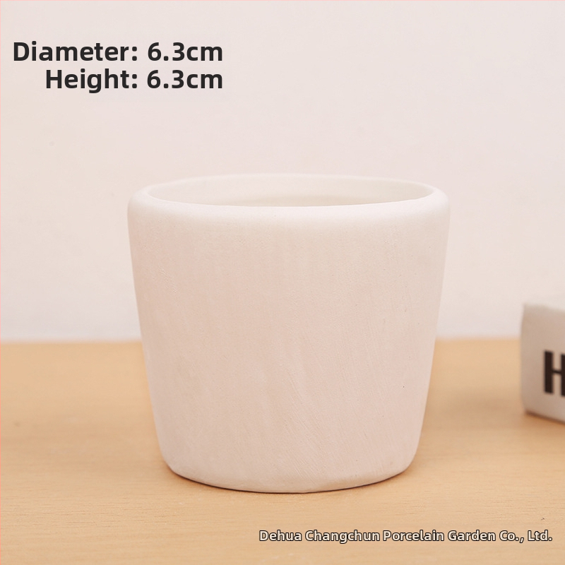 Ghiveci ceramic pentru suculente, în stil Nordic minimalist — neglazurat, respiră, absoarbe umezeala, ușor de colorat, finisaj rustic.