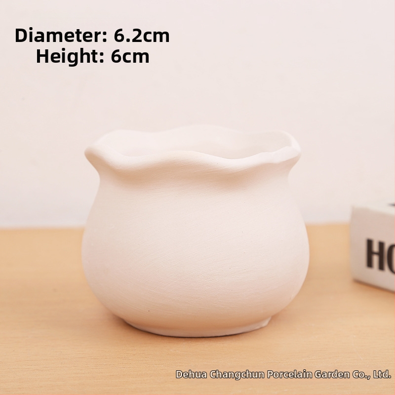 Ghiveci ceramic pentru suculente, în stil Nordic minimalist — neglazurat, respiră, absoarbe umezeala, ușor de colorat, finisaj rustic.