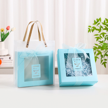Cutie cadou transparentă cu fereastră, cutie goală de lux pentru lenjerie, cutie cadou de ziua de naștere cu capac detașabil