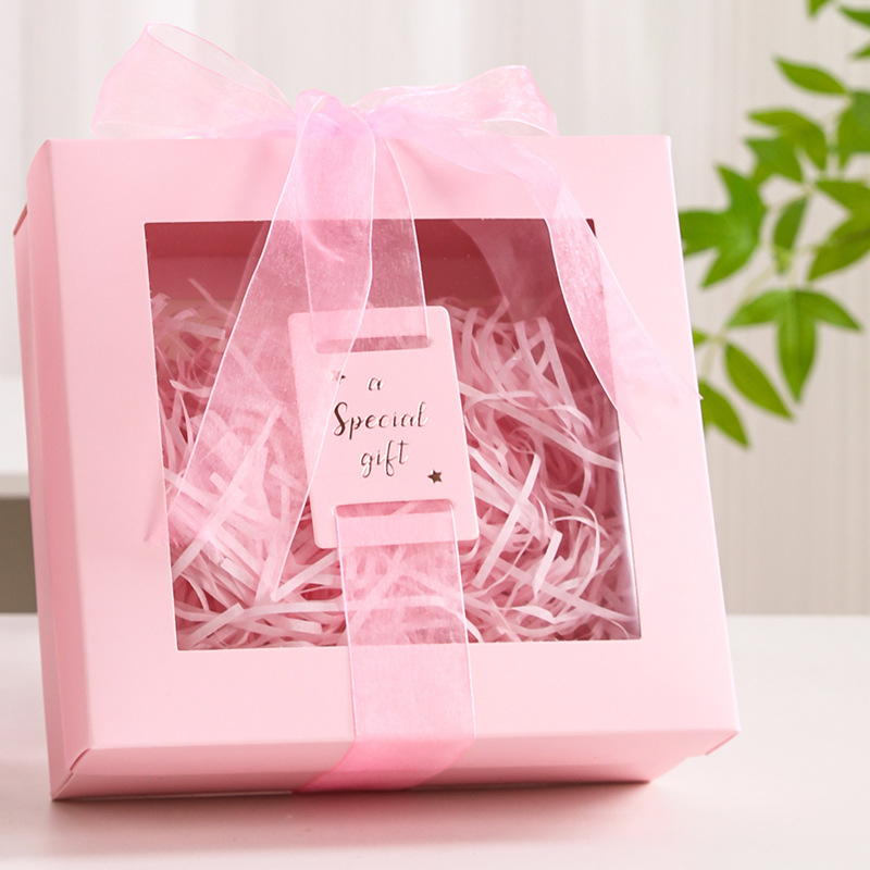 Cutie cadou transparentă cu fereastră, cutie goală de lux pentru lenjerie, cutie cadou de ziua de naștere cu capac detașabil