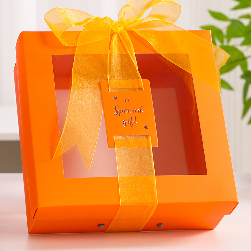 Cutie cadou transparentă cu fereastră, cutie goală de lux pentru lenjerie, cutie cadou de ziua de naștere cu capac detașabil