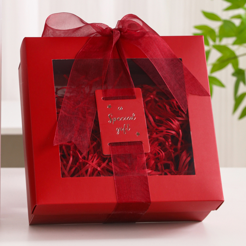 Cutie cadou transparentă cu fereastră, cutie goală de lux pentru lenjerie, cutie cadou de ziua de naștere cu capac detașabil