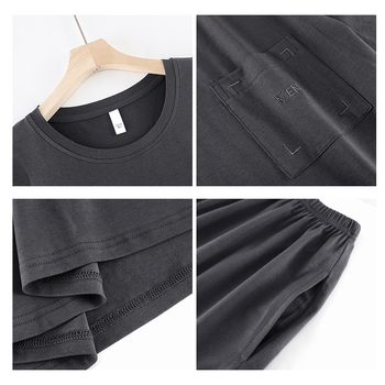 Muške ljetne pidžame od modalnog pamuka, tanke, kratkih rukava, hladan Ice Silk, plus veličina
