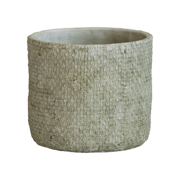 Ghiveci de ciment în stil nordic, minimalist și creativ, diametru mare, textură de in, pentru plante verzi, pothos și suculente