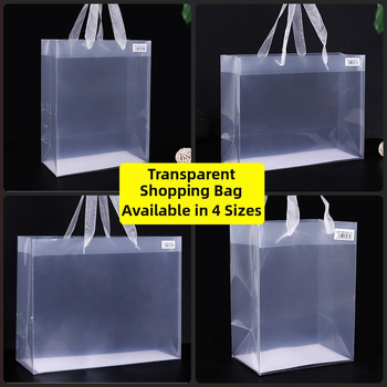 Geantă tote transparentă din PVC cu design desen animat – pentru cosmetice și cadouri