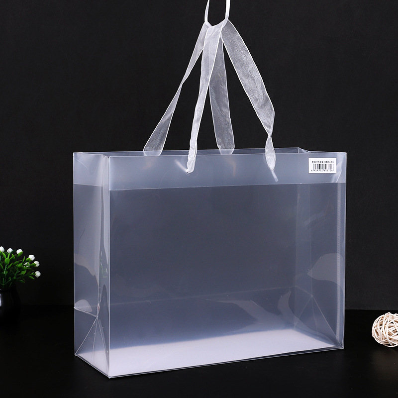 Geantă tote transparentă din PVC cu design desen animat – pentru cosmetice și cadouri