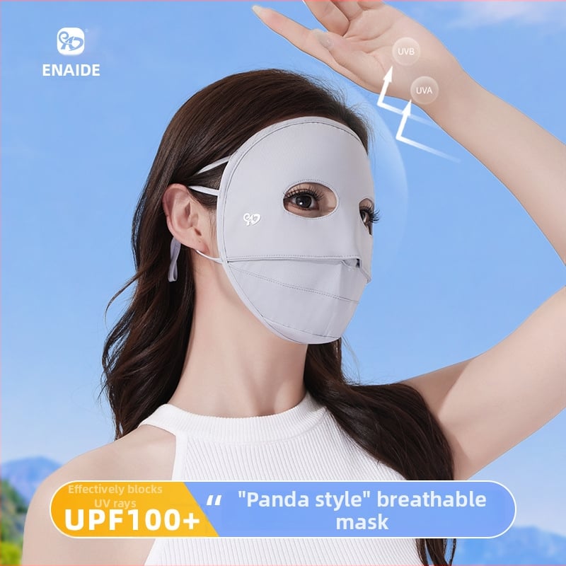 Maska za cijelo lice s UV zaštitom, ljeto, UPF50+, prozračna Ice Silk tkanina