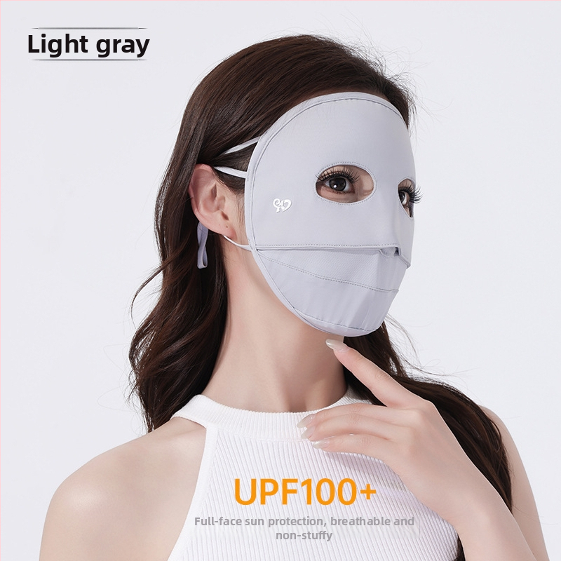 Maska za cijelo lice s UV zaštitom, ljeto, UPF50+, prozračna Ice Silk tkanina