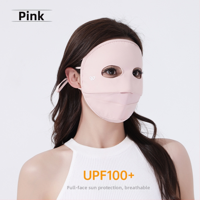 Maska za cijelo lice s UV zaštitom, ljeto, UPF50+, prozračna Ice Silk tkanina
