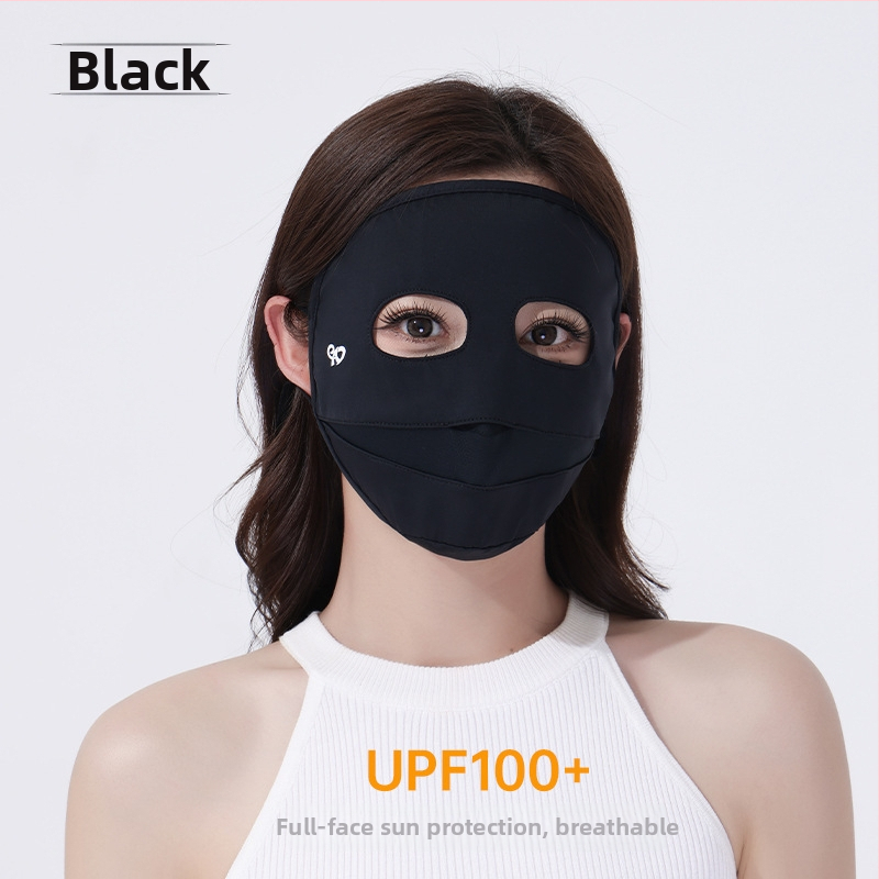 Maska za cijelo lice s UV zaštitom, ljeto, UPF50+, prozračna Ice Silk tkanina