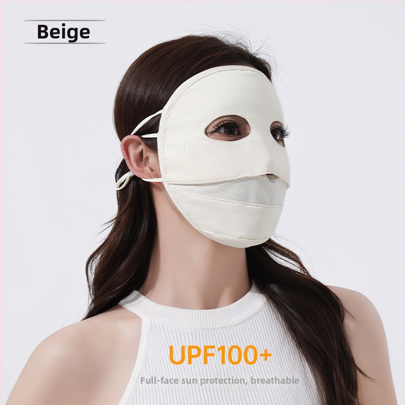 Maska za cijelo lice s UV zaštitom, ljeto, UPF50+, prozračna Ice Silk tkanina