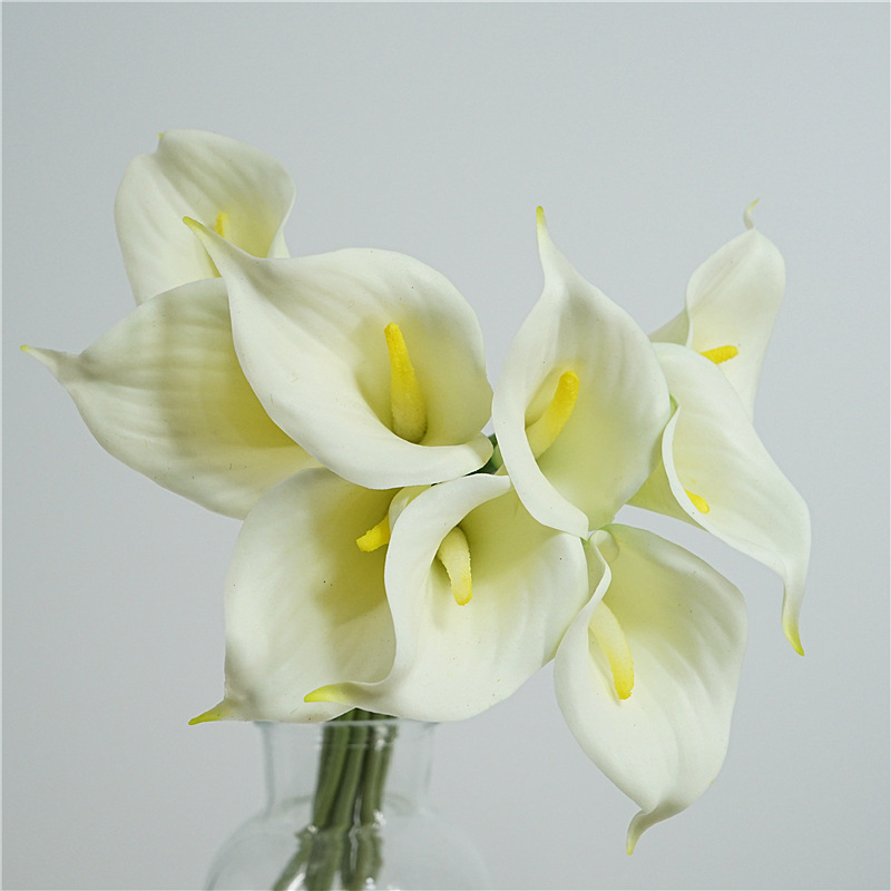 Buchet artificial de înaltă calitate cu Calla Lily pentru decor de masă acasă, centru de nuntă și recuzită fotografică