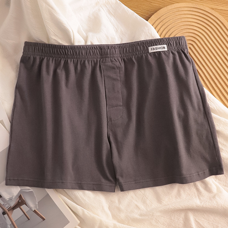Férfi pamut boxer alsó, laza szabás, otthoni viselet, plusz méret, 100% pamut