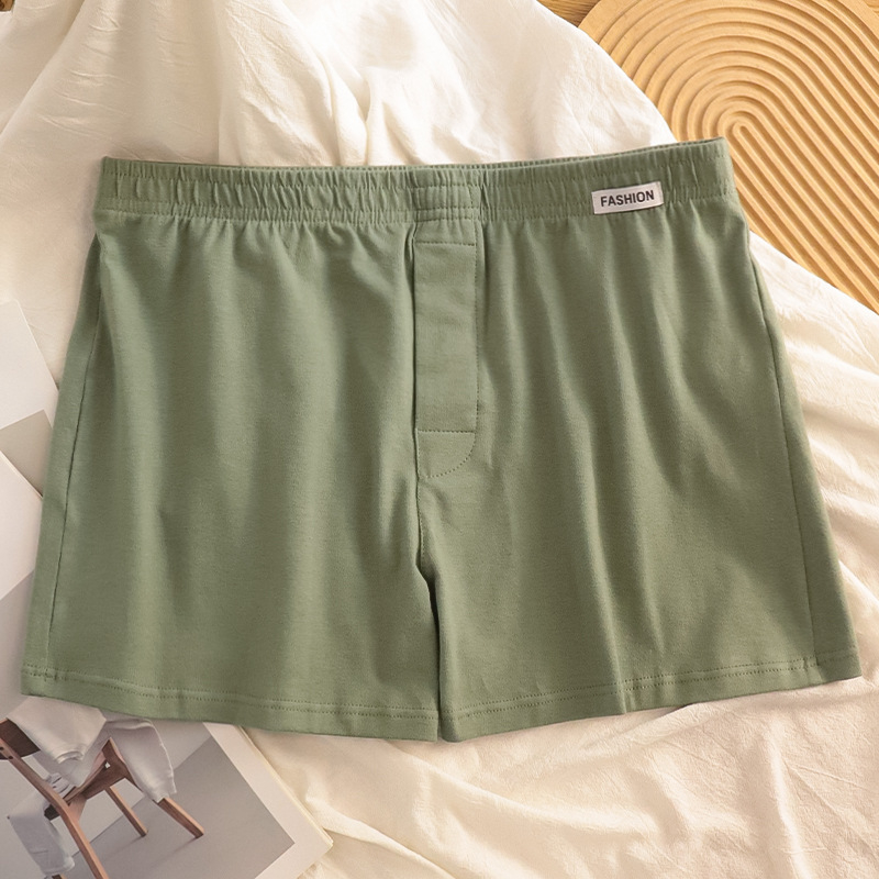 Férfi pamut boxer alsó, laza szabás, otthoni viselet, plusz méret, 100% pamut