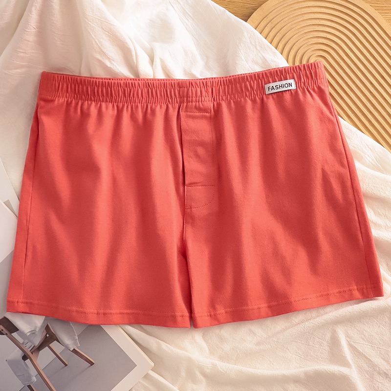 Férfi pamut boxer alsó, laza szabás, otthoni viselet, plusz méret, 100% pamut