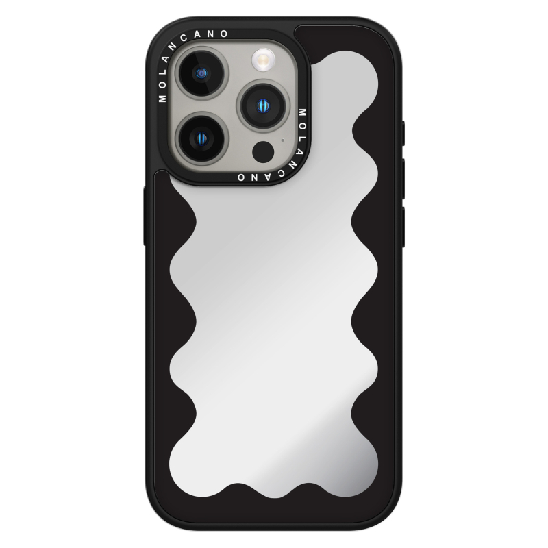 UV ogledinska zaštitna futrola s TPU mekanim rubom za iPhone 15/16/17 Pro Max, ugrađeno ogledalo za šminkanje, prašini otporna, magnetsko pričvršćivanje, elektroplatinirani završni sloj