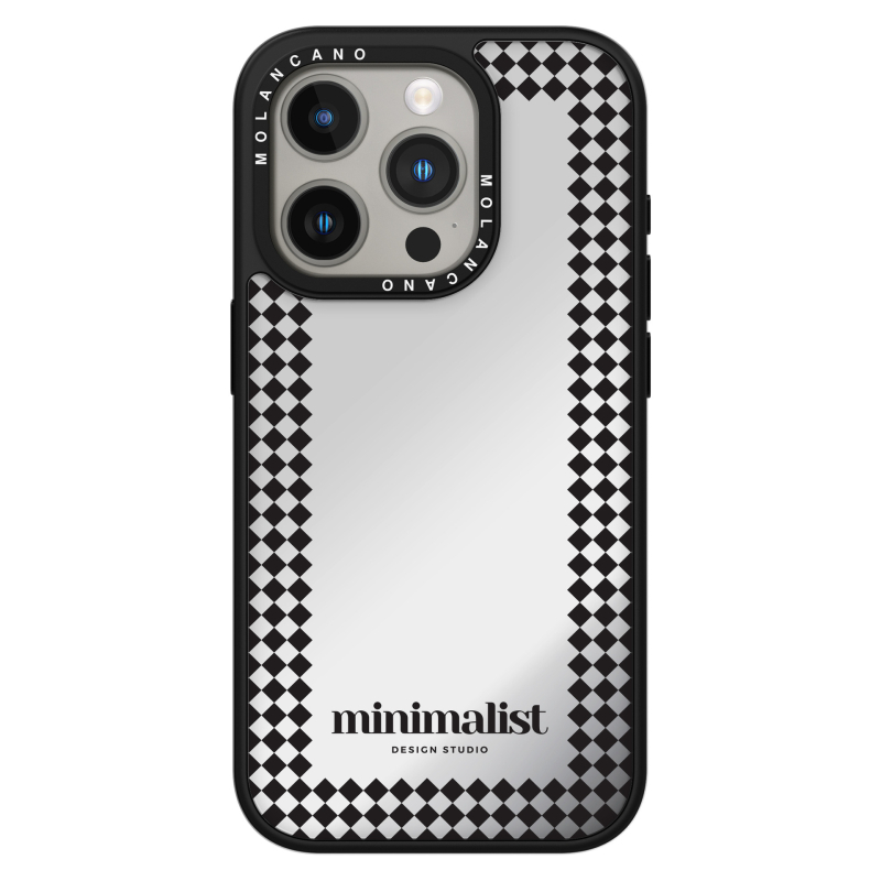 UV ogledinska zaštitna futrola s TPU mekanim rubom za iPhone 15/16/17 Pro Max, ugrađeno ogledalo za šminkanje, prašini otporna, magnetsko pričvršćivanje, elektroplatinirani završni sloj