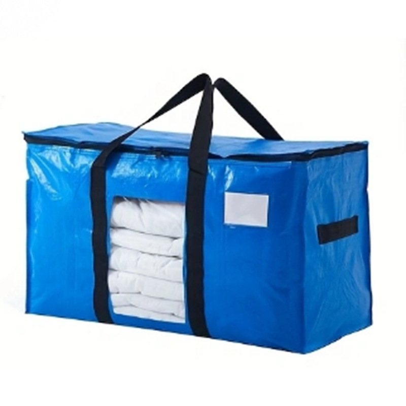 Geantă impermeabilă pentru haine, mutare, cu capacitate mare, sac de depozitare cu fermoar din material laminat