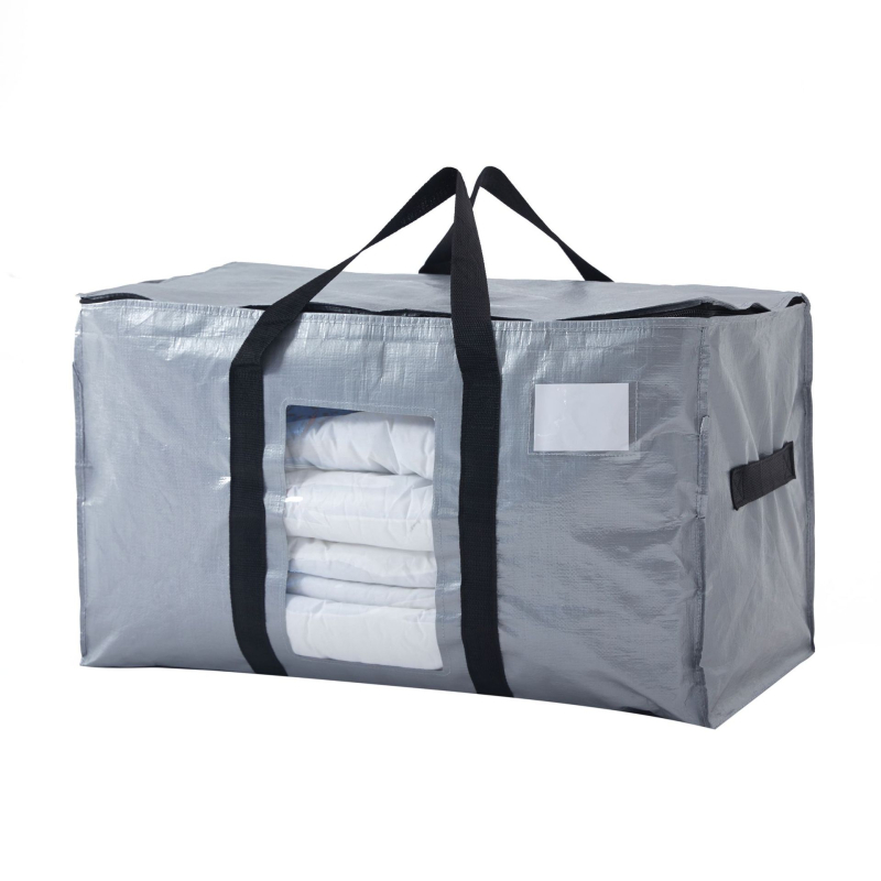 Geantă impermeabilă pentru haine, mutare, cu capacitate mare, sac de depozitare cu fermoar din material laminat