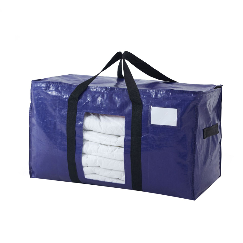 Geantă impermeabilă pentru haine, mutare, cu capacitate mare, sac de depozitare cu fermoar din material laminat