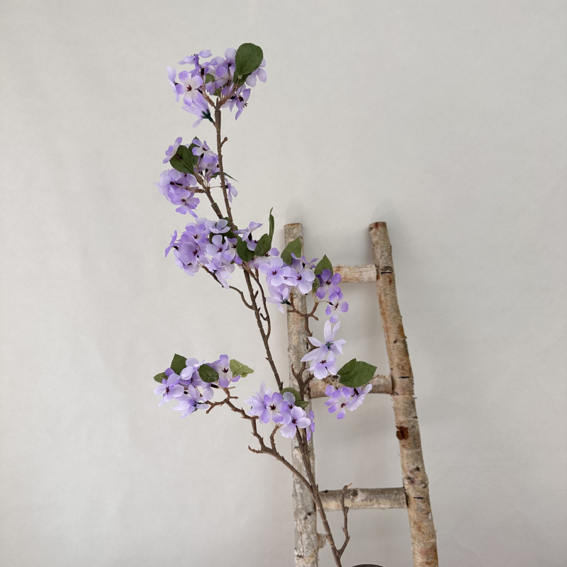Flori artificiale de nuntă: Xifu Begonia și floare de măr albastru-violet, decor pentru culoarul ceremoniei