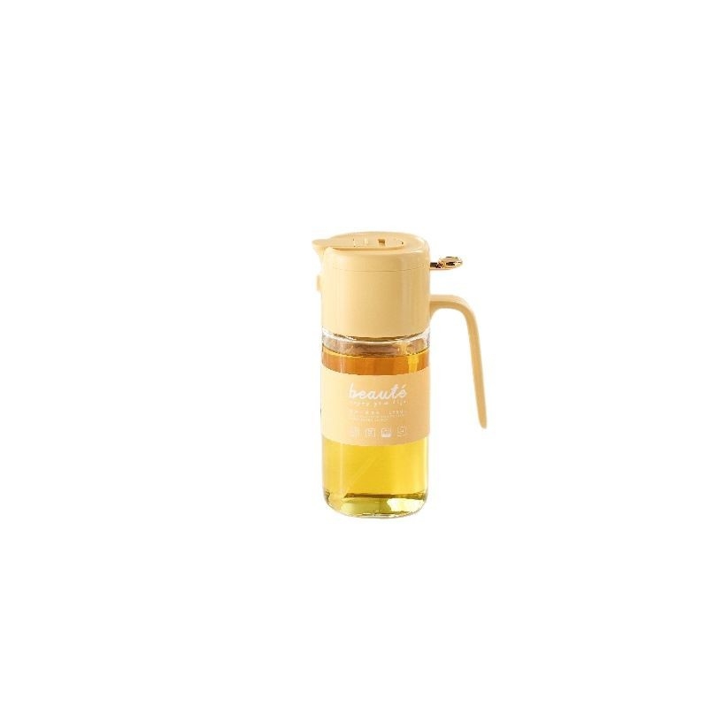 Sticlă de ulei din sticlă cu design propriu, pulverizare inversă, capacitate mare, protecție la praf și scurgeri, capac care se deschide și închide automat.