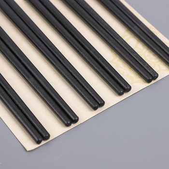 6 perechi bețișoare din plastic negre, design modern simplu, uz casnic
