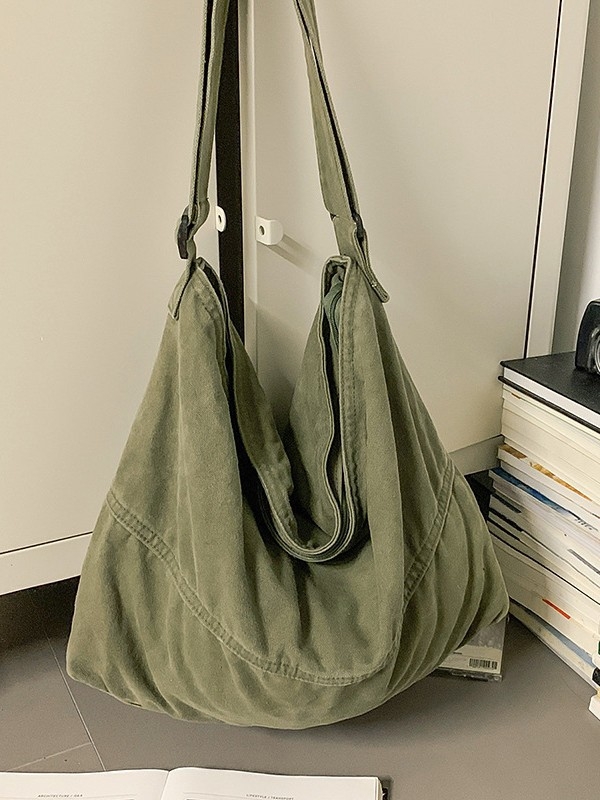 Platnena crossbody torba preko ramena, gradski jednostavan dizajn s retro ležernim stilom za studente