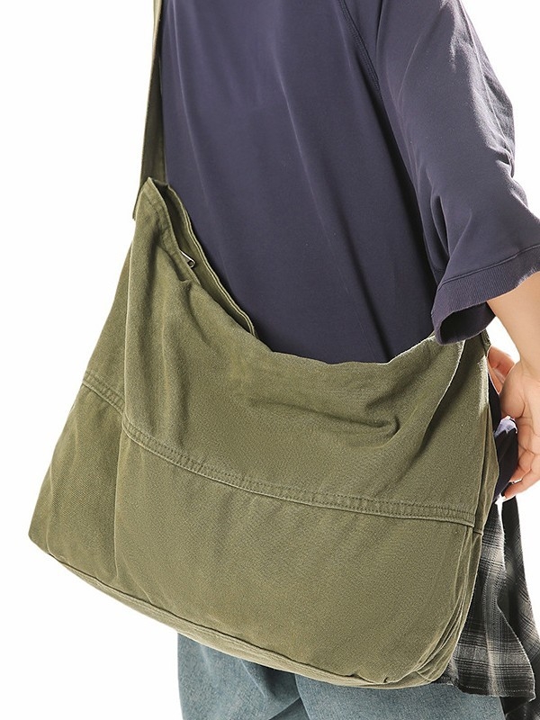 Platnena crossbody torba preko ramena, gradski jednostavan dizajn s retro ležernim stilom za studente