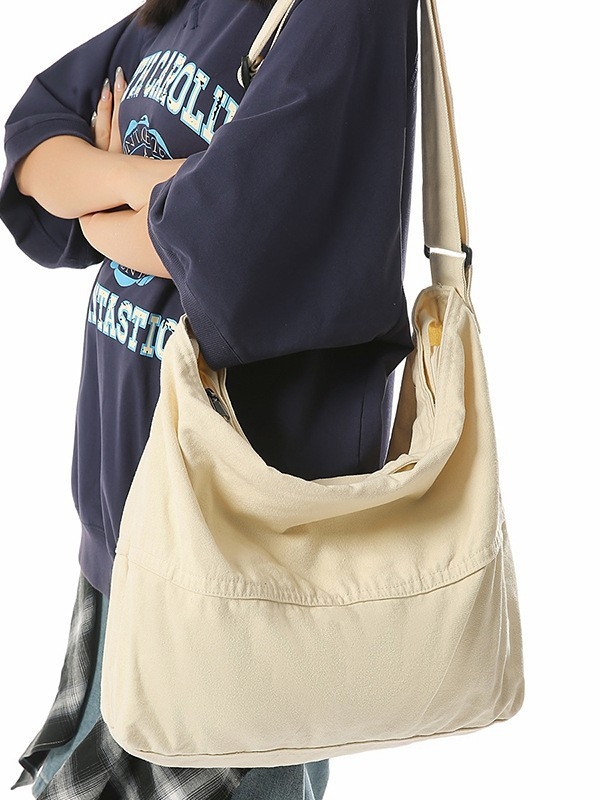 Platnena crossbody torba preko ramena, gradski jednostavan dizajn s retro ležernim stilom za studente