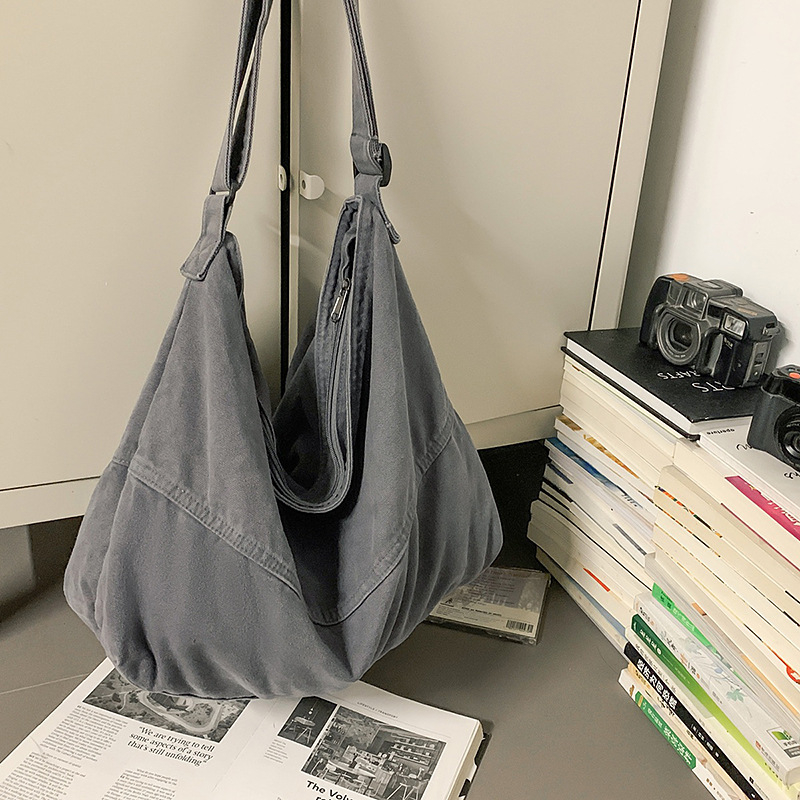 Platnena crossbody torba preko ramena, gradski jednostavan dizajn s retro ležernim stilom za studente