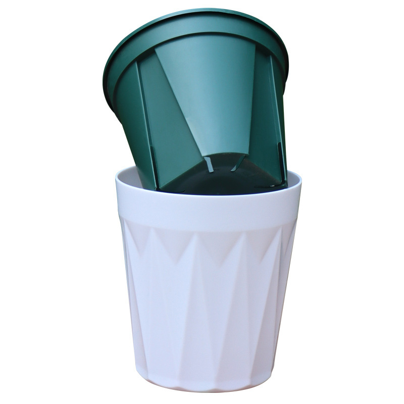 Set de ghivece plastice hidroponice — auto-udare, controlul rădăcinilor, design simplu pentru uz casnic, set Qingshan